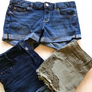 3PC JEAN SHORTS